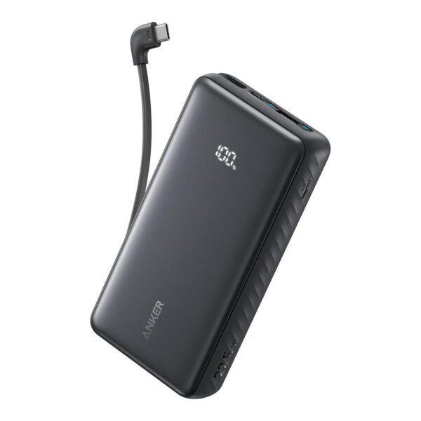 Anker Zolo Powerbank 20.000 mAh 22.5W Built-in USB-C Cable Black
