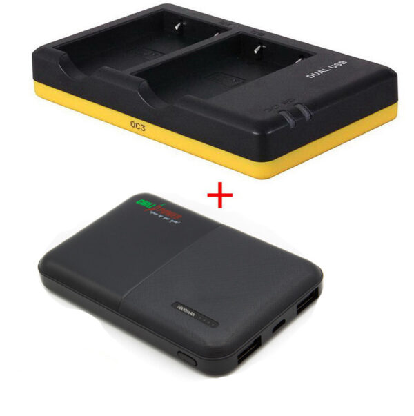 Powerpakket Deluxe: EN-EL5 duo oplader + 5000mAh Powerbank voor 2 Nikon accu's EN-EL5