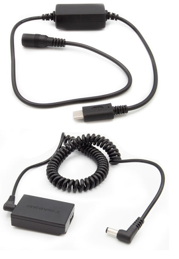 Dummy accu USB-C adapterset DR-E17 voor o.a. Canon EOS M3, EOS M5, EOS M6