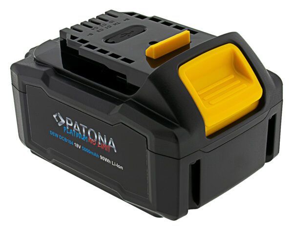 Accu 18V voor Dewalt XR serie - model DCB184 - met USB-C PD65W in- en output - 5000mAh