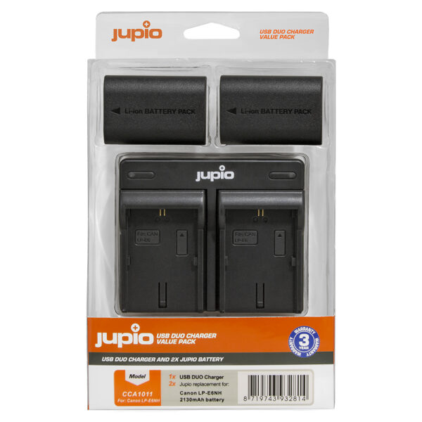Jupio Kit: 2 x camera-accu LP-E6NH 2130mAh + USB Dual lader