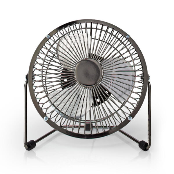 Metalen Miniventilator | Diameter 15 cm | USB-Voeding | Gun Metal