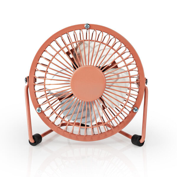 Metalen Miniventilator | Diameter 10 cm | USB-Voeding | Oudroze