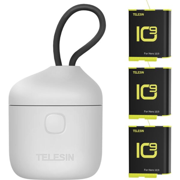 Telesin Allin Charger Box + 3X Battery - GoPro Hero 9/10/11/12