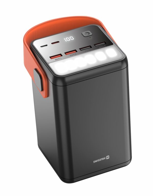 Swissten Swissten Powerbank Power Line - 60.000 mAh - Zwart